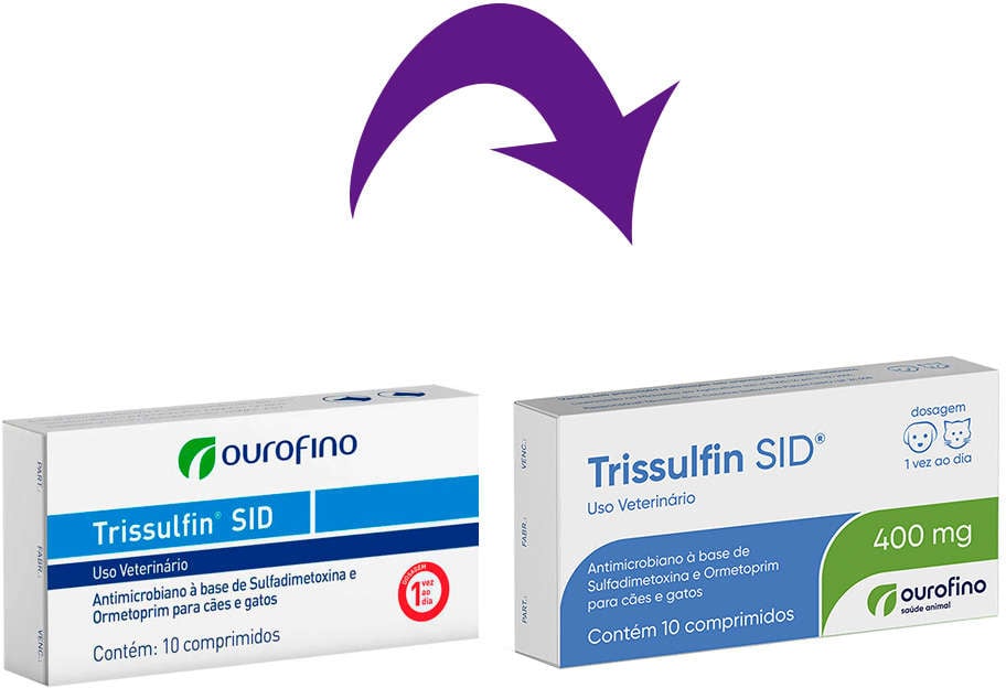 Antimicrobiano Ourofino Trissulfin Sid Cart - 400 mg