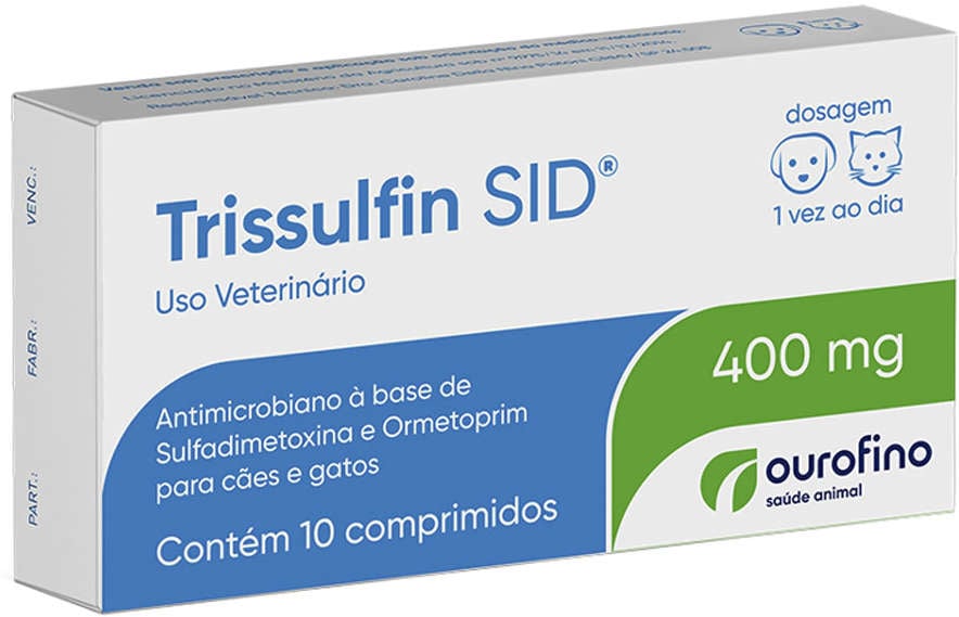 Antimicrobiano Ourofino Trissulfin Sid Cart - 400 mg