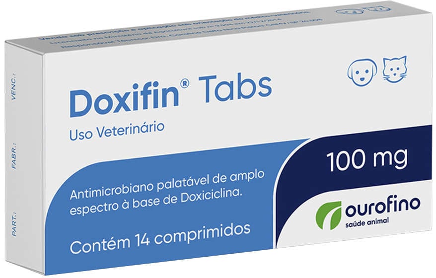 Antimicrobiano Ourofino Doxifin Tabs 14 Comprimidos - 100 mg