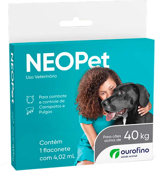 Antipulgas e Carrapatos Ourofino Neopet 4,02 mL para Cães acima de 40Kg - 1 Pipeta