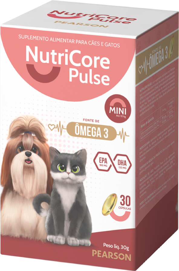 Suplemento Alimentar NutriCore Pulse Mini 180 mg - 30 Cápsulas