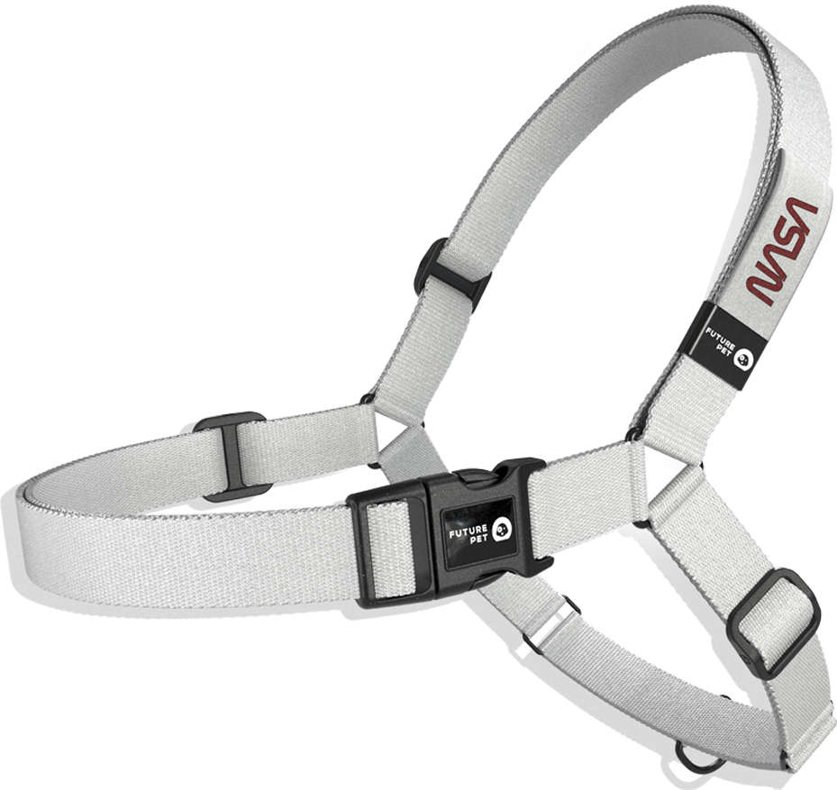 Peitoral Antipuxão Future Pet Nasa Branca para Cães - Tam. G