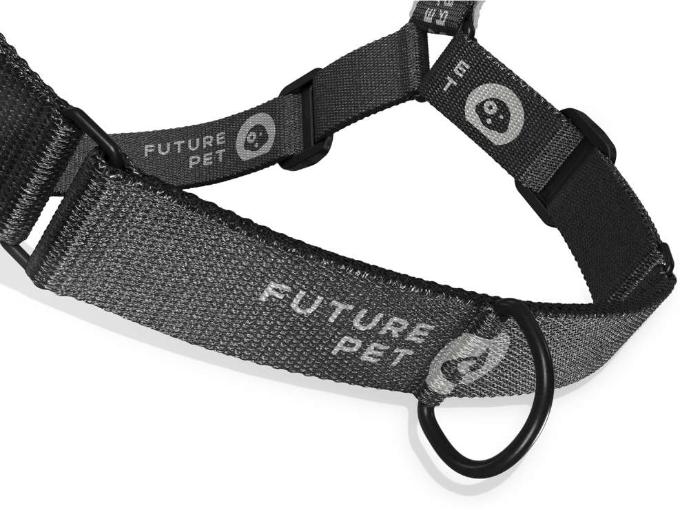 Peitoral Antipuxão Future Pet Logo Brand Preta para Cães - Tam. G