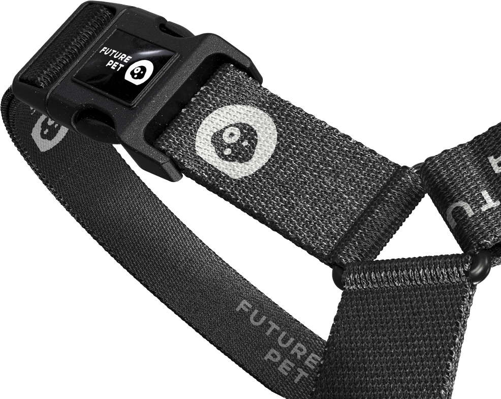 Peitoral Antipuxão Future Pet Logo Brand Preta para Cães - Tam. G