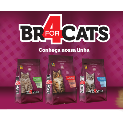 Ração Seca BR4 Cats Peixe e Frango para Gatos Adultos