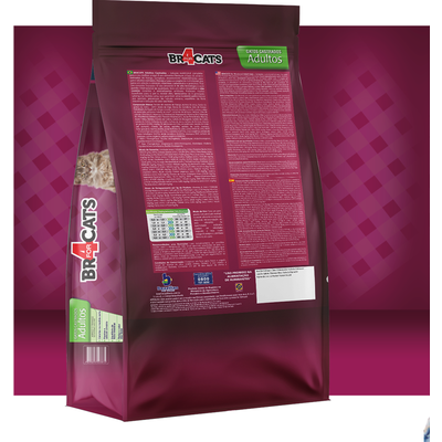 Ração Seca BR4 Cats Arroz e Frango para Gatos Castrados