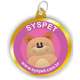 Medalha SysPet Gato - Rosa com Dourado