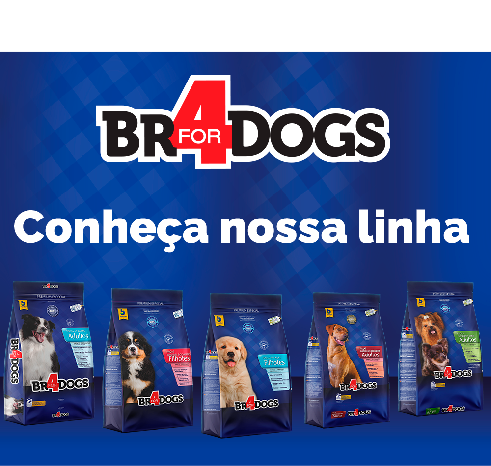 Ração Seca BR4 Dogs Arroz e Frango Para Cães Adultos - 3Kg