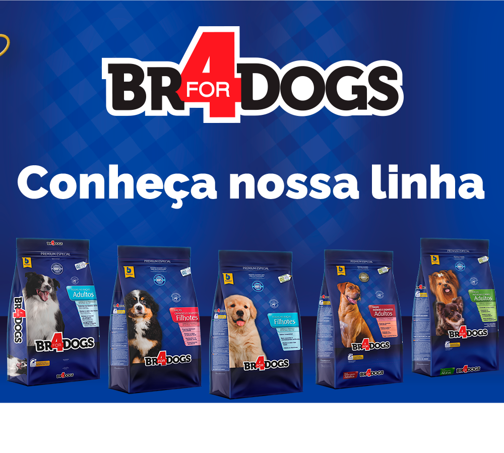 Ração Seca BR4 Dogs Arroz e Frango para Cães Filhotes Raças Grandes e Gigantes - 7Kg