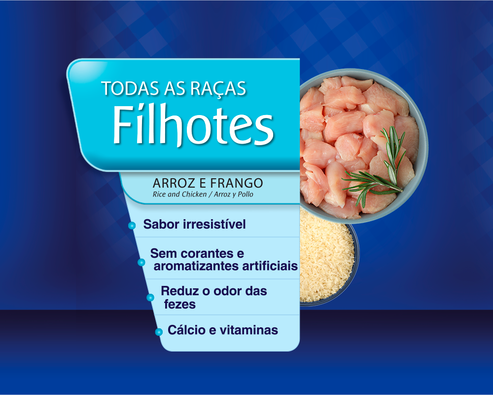 Ração Seca BR4 Dogs Arroz e Frango para Cães Filhotes - 1Kg