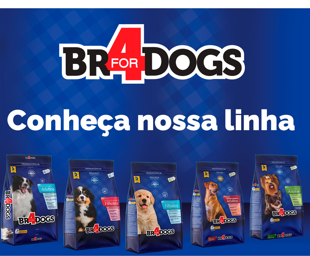 Ração Seca BR4 Dogs Arroz e Frango para Cães Filhotes - 1Kg