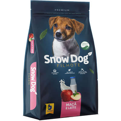 Ração Seca Snow Dog Maçã e Leite para Cães Filhotes