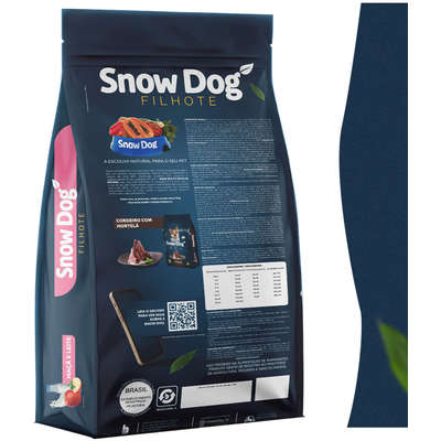 Ração Seca Snow Dog Maçã e Leite para Cães Filhotes