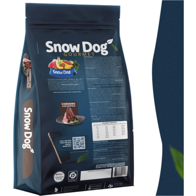 Ração Seca Snow Dog Gourmet Cordeiro com Hortelã para Cães Adultos