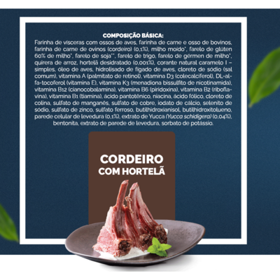 Ração Seca Snow Dog Gourmet Cordeiro com Hortelã para Cães Adultos