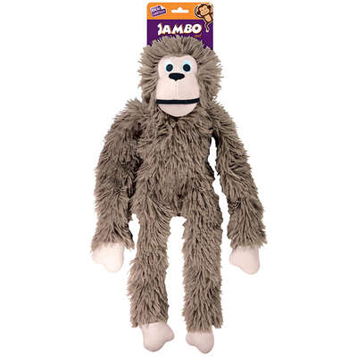 Brinquedo Mordedor Pelúcia Macaco Peludo Marrom
