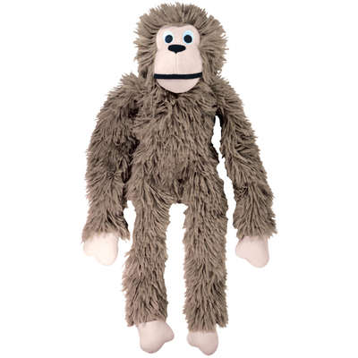Brinquedo Mordedor Pelúcia Macaco Peludo Marrom