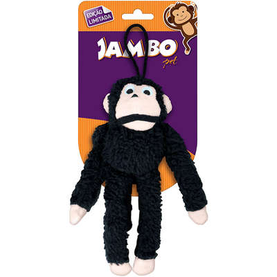 Brinquedo Mordedor Pelúcia Macaco Mini Preto