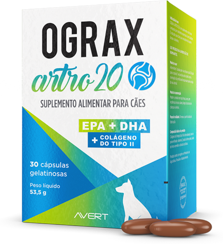 Suplemento Alimentar Avert Ograx Artro para Cães - 30 Cápsulas