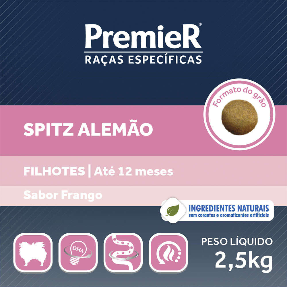 Ração Premier Raças Específicas Spitz Alemão Filhote - 2,5Kg