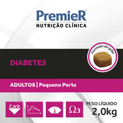 Ração Premier Pet Nutrição Clínica Diabetes para Cães Adultos Pequeno Porte