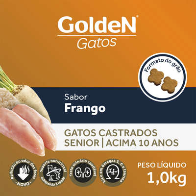 Ração Seca PremieR Pet Golden Gatos Castrados Sênior Frango