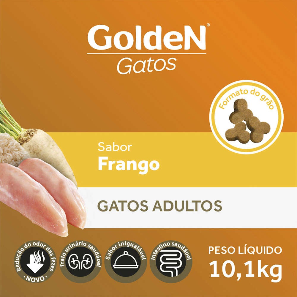 Ração Seca PremieR Pet Golden Gatos Adultos Frango - 10,1Kg