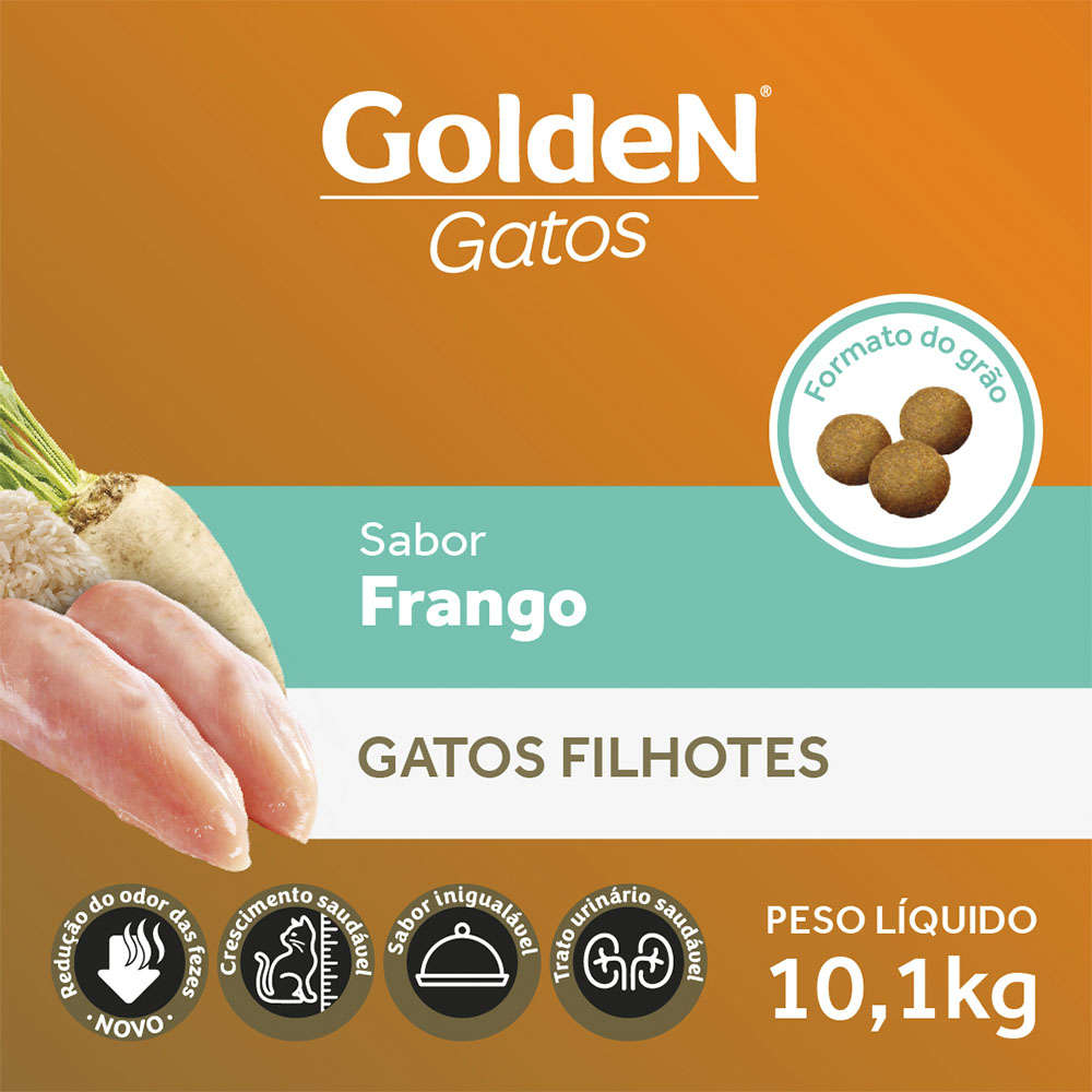Ração Seca PremieR Pet Golden Gatos Filhotes Frango - 10Kg