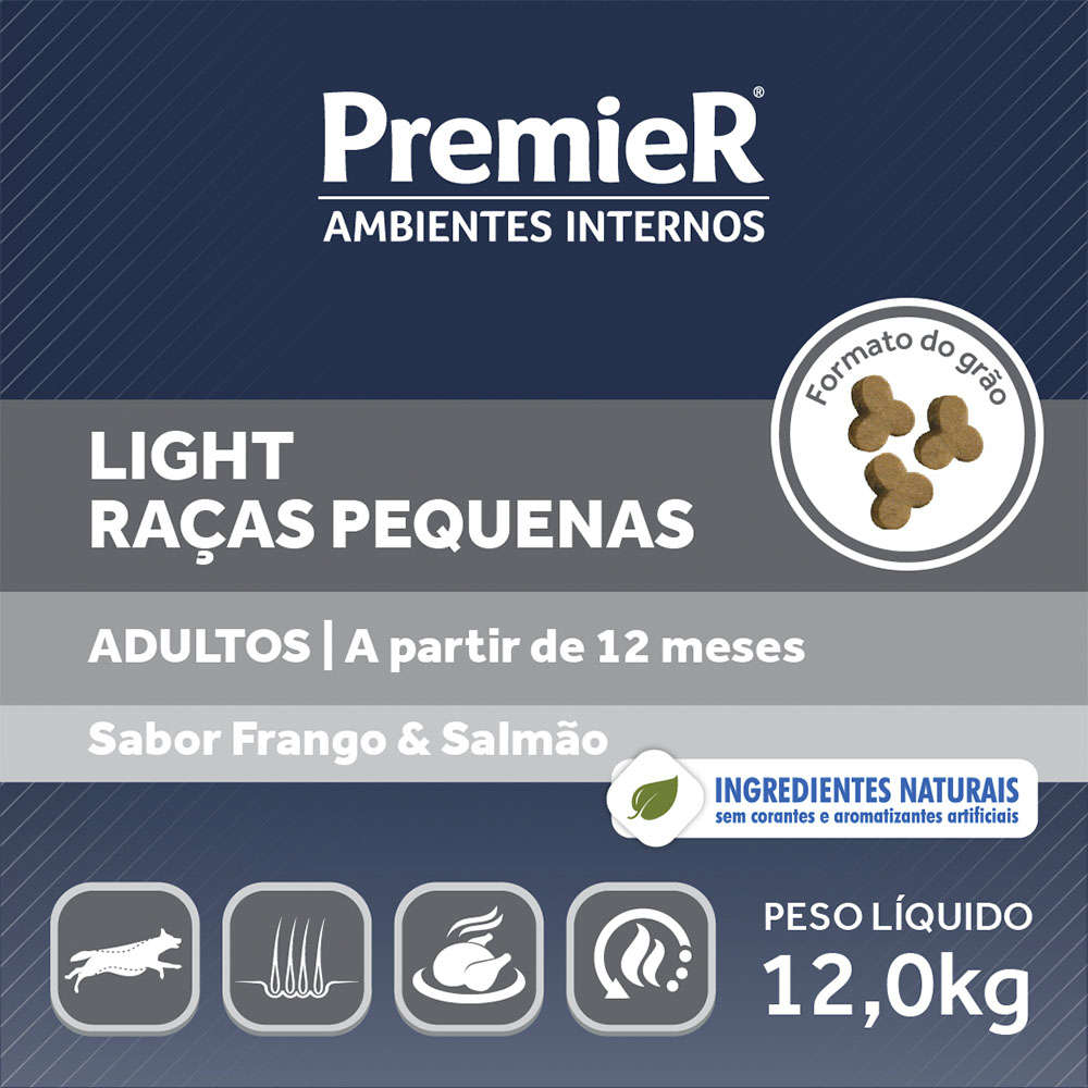 Ração Premier Pet Ambientes Internos Cães Sênior - 12Kg