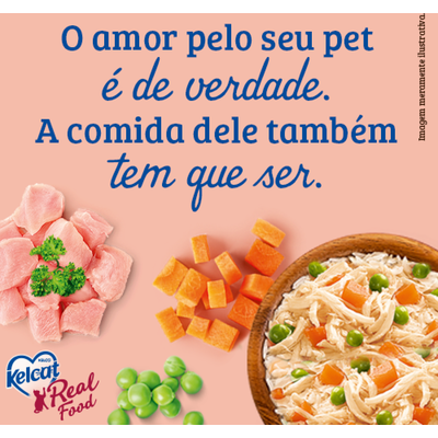 Ração Úmida Kelcat Real Food Frango com Arroz e Vegetais