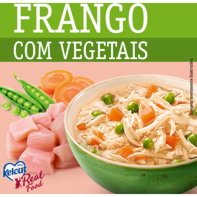 Ração Úmida Kelcat Real Food Frango com Arroz e Vegetais