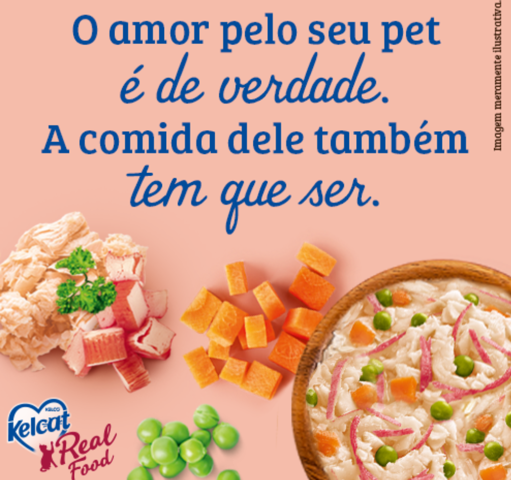Ração Úmida Kelcat Real Food Peixe Branco com Kani - 85 g