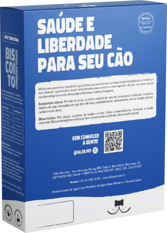 Biscoito Hipoalergênico Alles Pet Tradicional - 180 g