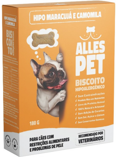 Biscoito Hipoalergênico Alles Pet Maracujá e Camomila - 180 g