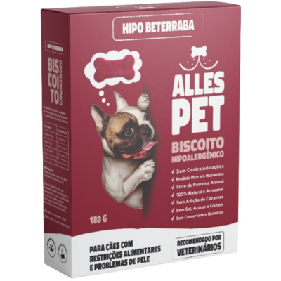 Biscoito Hipoalergênico Alles Pet Beterraba