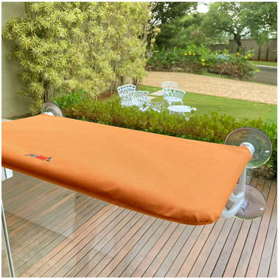 Cama Janela com Ventosa Petlon Laranja para Gatos