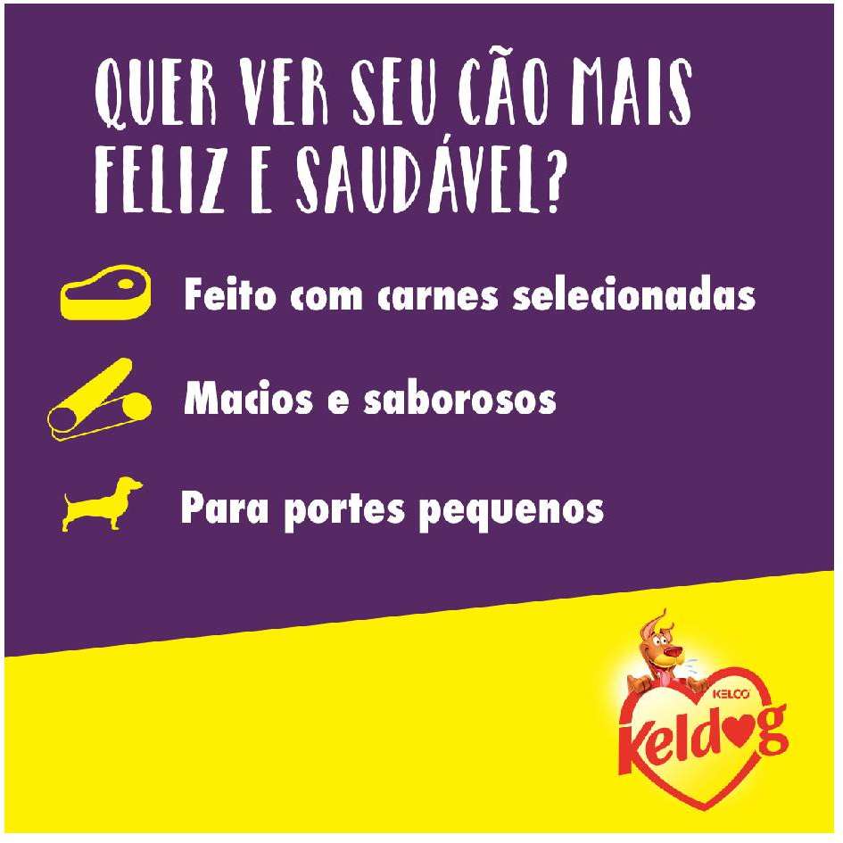 Bifinho Keldog para Cães Porte Pequeno Sabor Carne e Cereais - 500g