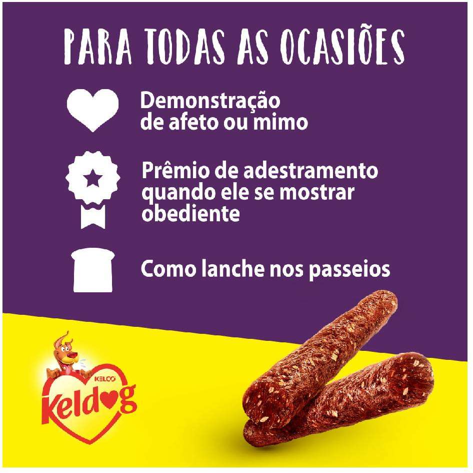 Bifinho Keldog para Cães Porte Pequeno Sabor Carne e Cereais - 500g