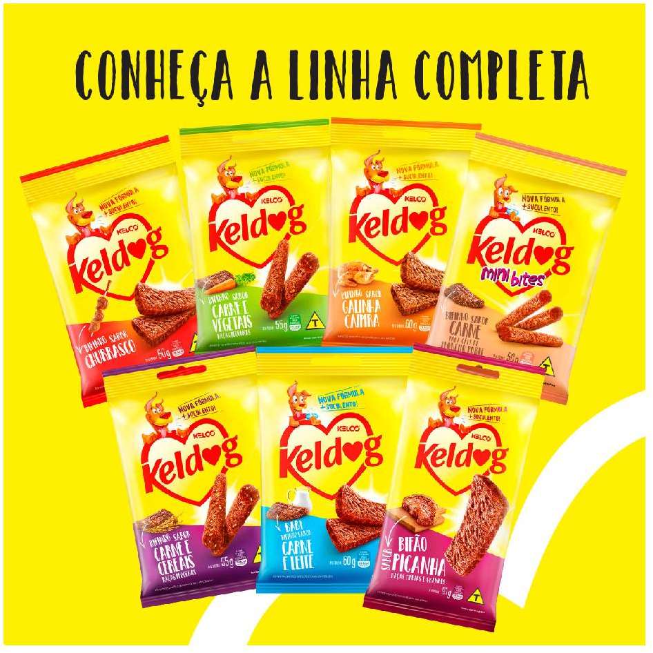 Bifinho Keldog para Cães Porte Pequeno Sabor Carne e Cereais - 500g