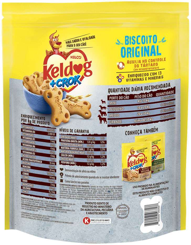 Biscoito Keldog para Cães Adultos Original - 900g