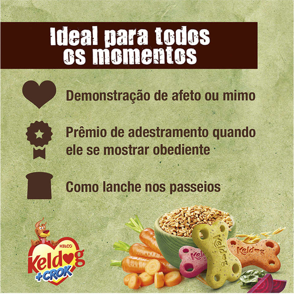 Biscoito Keldog para Cães Adultos Sabor Vegetais Integral - 400g
