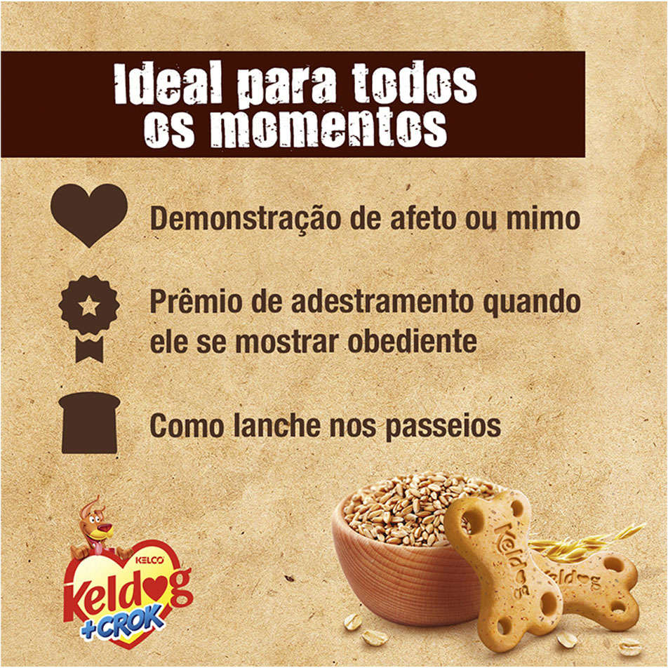 Biscoito Keldog para Cães Adultos Integral - 400g