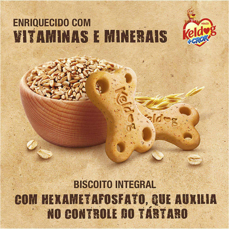 Biscoito Keldog para Cães Adultos Integral - 400g