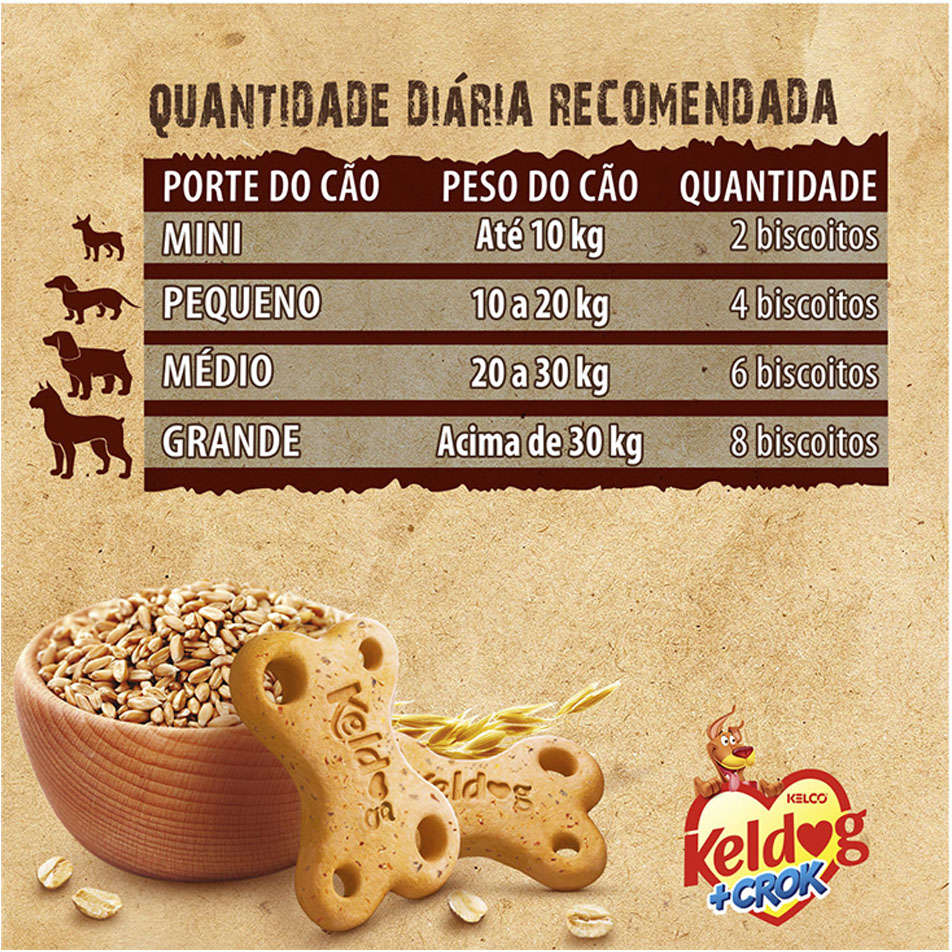 Biscoito Keldog para Cães Adultos Integral - 400g
