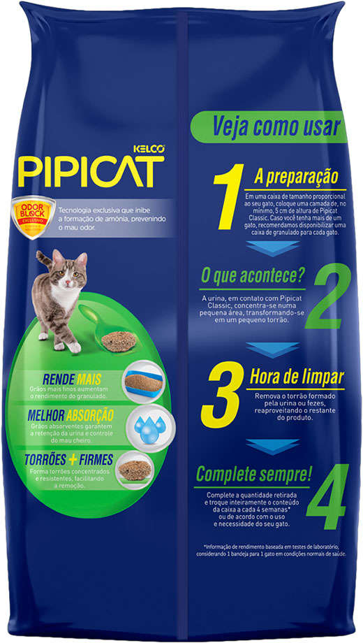 Areia Sanitária Classic Pipicat - 12Kg