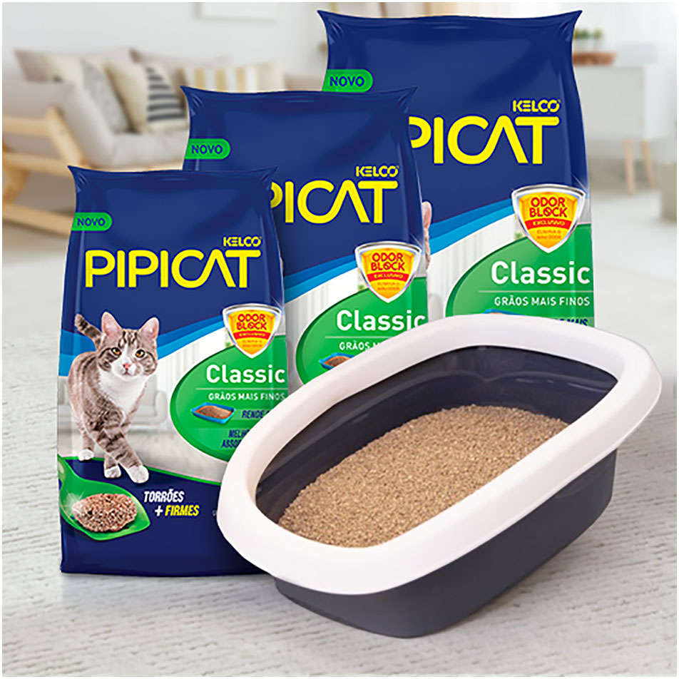 Areia Sanitária Classic Pipicat - 12Kg