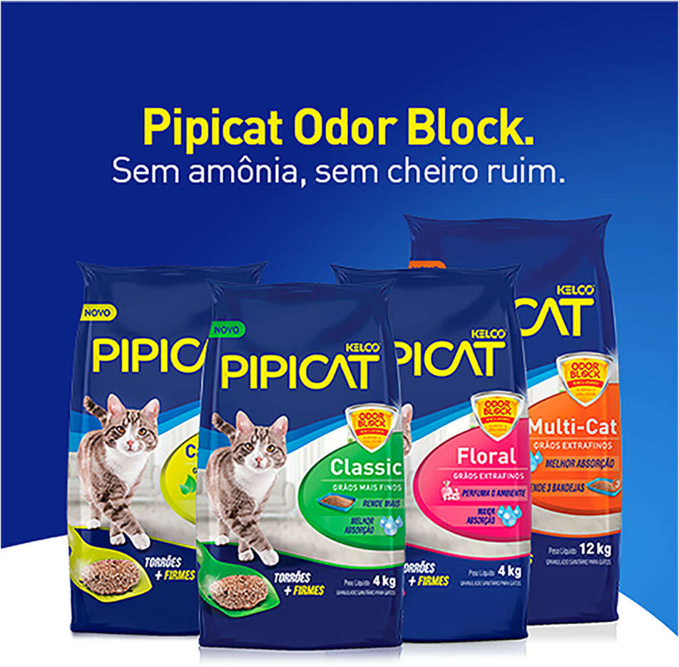 Areia Sanitária Classic Pipicat - 12Kg
