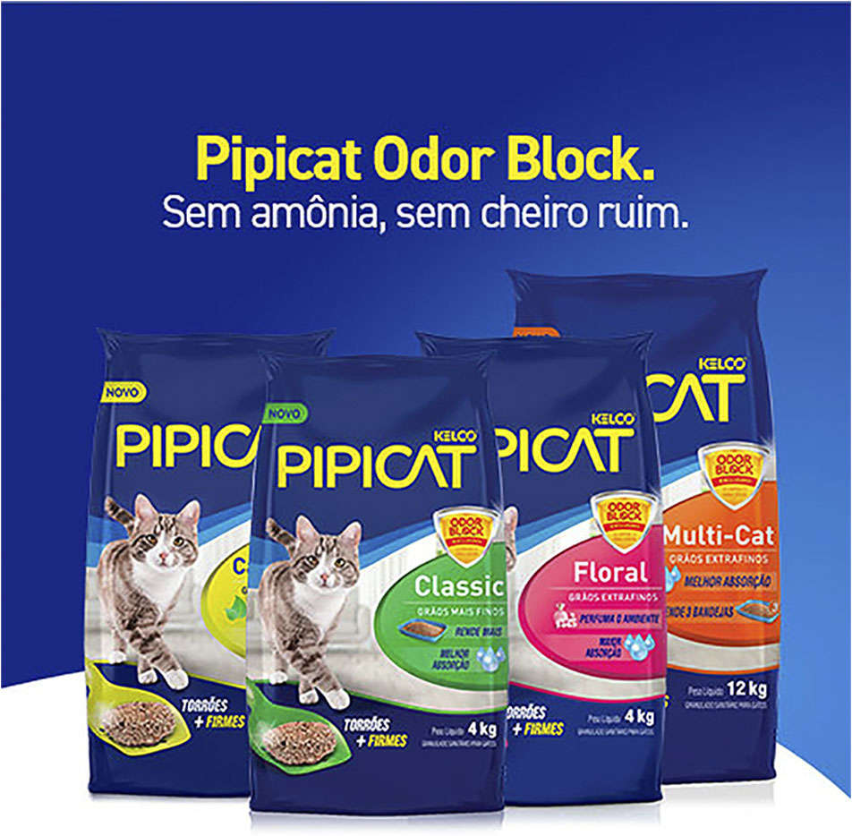Areia Sanitária Kelco Pipicat Floral - 12Kg