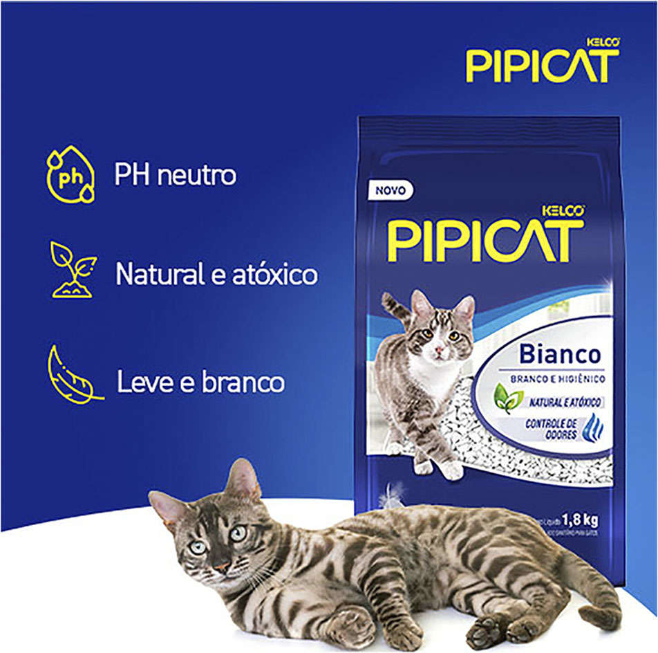 Granulado Sanitário Kelco Pipicat Bianco - 1,8Kg