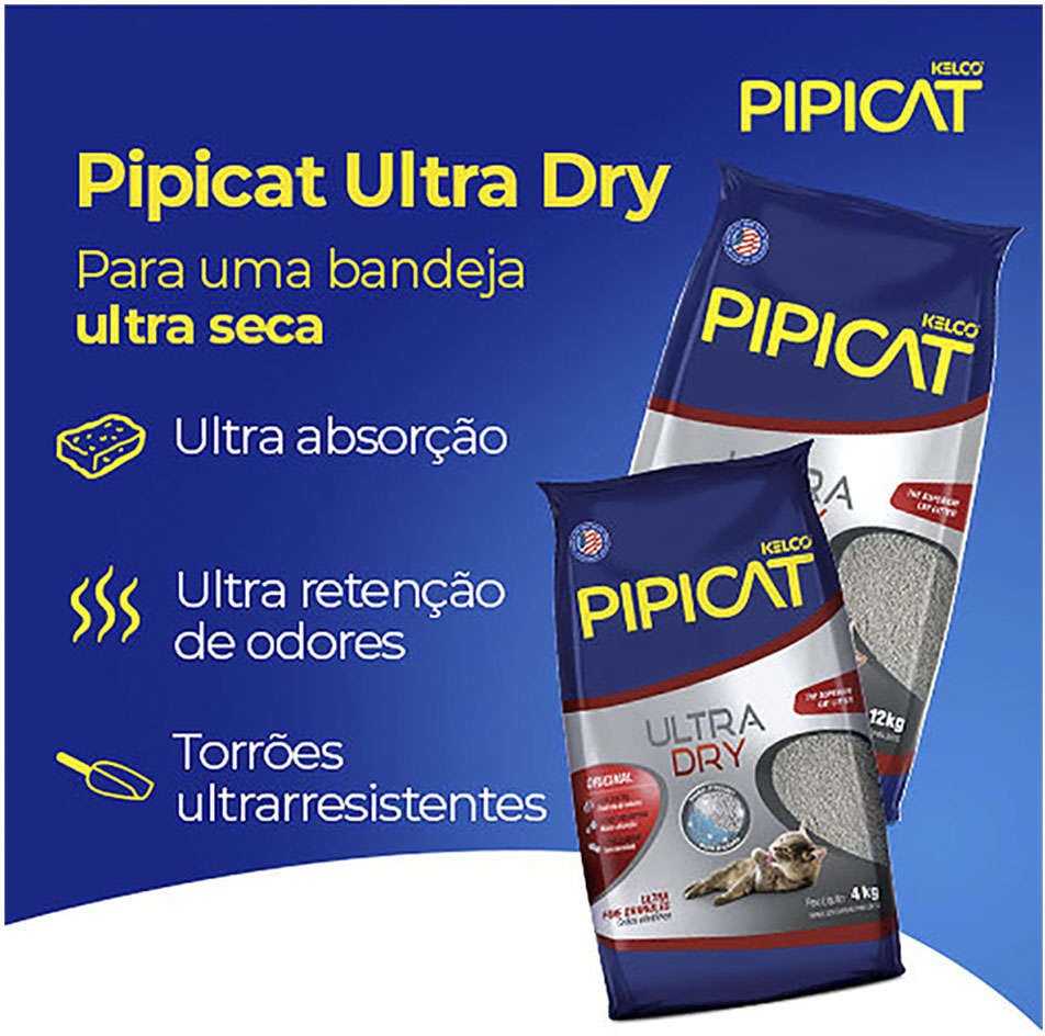 Areia Sanitária Kelco Pipicat Ultra Dry - 4Kg